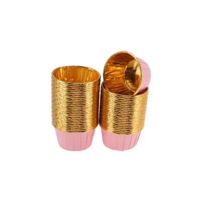 Формочки для выпечки Unique Bargains 50 шт, 6,5×4 см, розовые