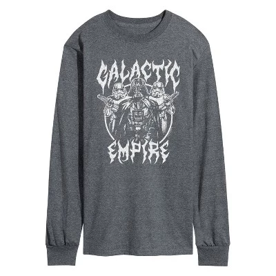 Мужская футболка с длинным рукавом Galactic Empire с графическим рисунком heather charcoal