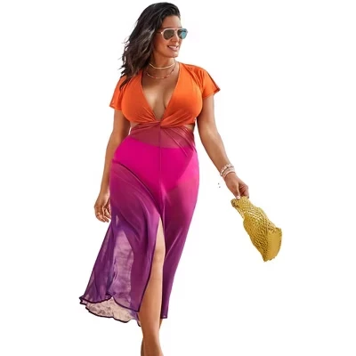 Женское платье Swimsuits for All Twist, оранжевое