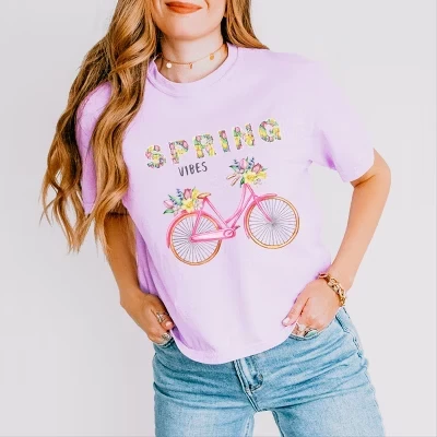 Укороченный велосипедный топ Spring Vibes с цветочным принтом орхидея