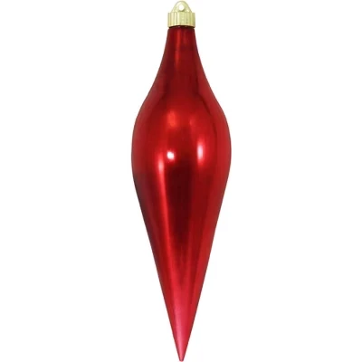 Елочная игрушка Christmas by Krebs удлиненная небьющаяся, красная
