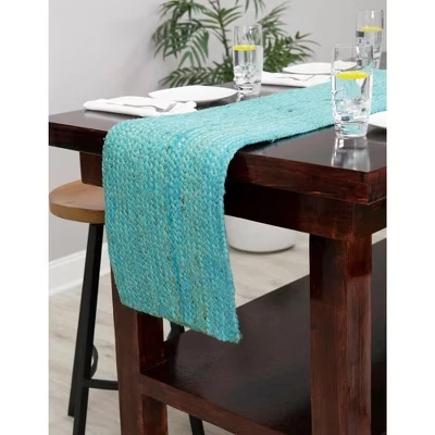 Ковер Unique Loom Braided Jute Dhaka, бирюзовый