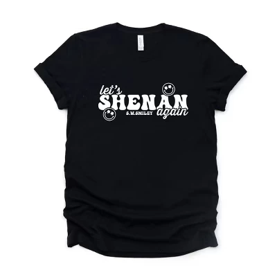 S.W.Smiley Let's Shenan Again - Women's Short Sleeve Graphic T-Shirt black