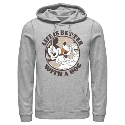 Мужская толстовка Mickey & Friends с капюшоном для собак athletic heather от Mickey & Friends станет лучше.