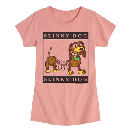 Type Block Slinky Fitted Short Sleeve Graphic T-Shirt desert pink