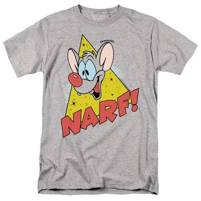 Мужская футболка Pinky and the Brain Narf, серый меланж