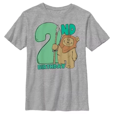 Милая футболка Ewok athletic heather на 2-й день рождения мальчика