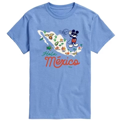 Мужская футболка Disney Mickey Mouse Mexico Map, синяя