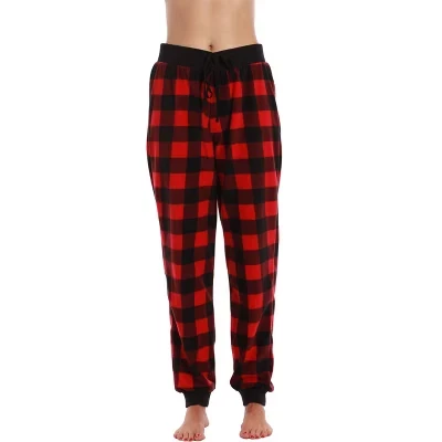 Фланелевые пижамные джоггеры Buffalo Plaid для бега трусцой для женщин buffalo plaid