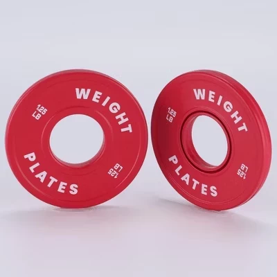 2 Inch Fractional Weight Plates Set, 1.25-10 LB Pairs Rubber Coated Color Coded for Gym Home Compatible with Standard Barbells red