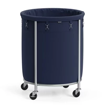 Корзина для белья SONGMICS HOME на колесах, синяя