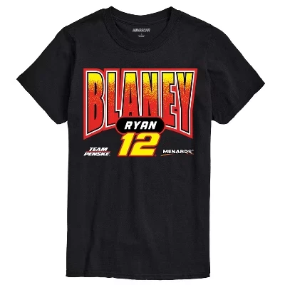 Мужская футболка с коротким рукавом и графическим рисунком Ryan Blaney, черная