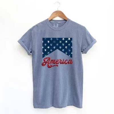 Женская футболка Simply Sage Market America Retro, синяя