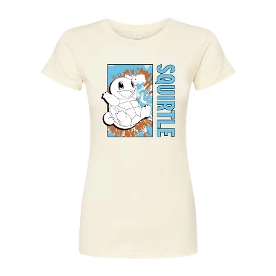 Женская приталенная футболка с рисунком Squirtle Tie Dye от Pokémon, натуральная