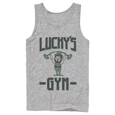 Мужская майка Lost Gods «Lucky’s Gym», серая меланжевая