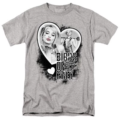 Футболка для взрослых с изображением хищных птиц Heart Harley athletic heather