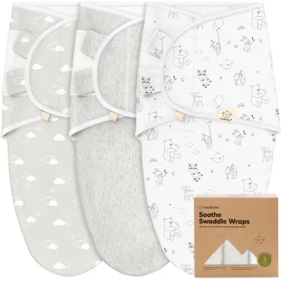 Пеленки-коконы KeaBabies Soothe, 3 шт., Аспайр
