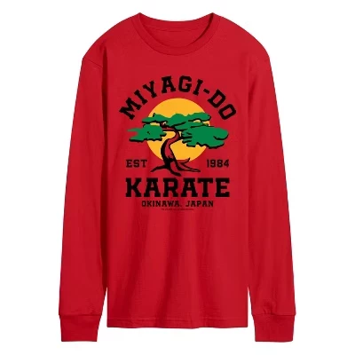 Мужская футболка Mr. Miyagi Do Karate с длинным рукавом и рисунком, красная
