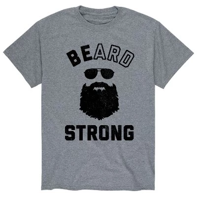 Мужская футболка с коротким рукавом Beard Strong и графическим рисунком athletic heather