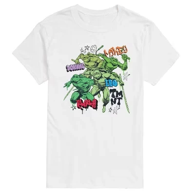 Мужская футболка TMNT Street с коротким рукавом и графическим рисунком, белая
