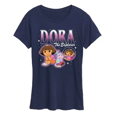 Женская футболка Dora the Explorer с принтом, темно-синяя