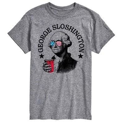 Мужская футболка с коротким рукавом George Sloshington с графическим рисунком athletic heather
