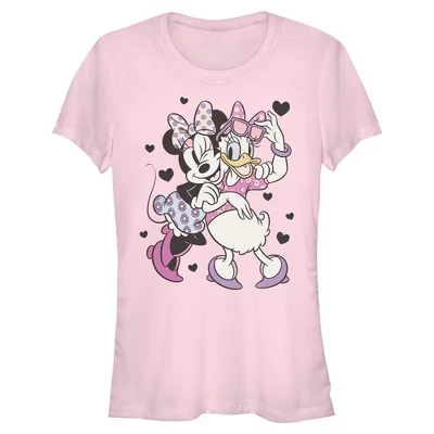 Женская футболка Mickey & Friends Big Besties для юниоров розового цвета