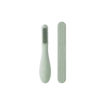 Детская зубная щетка с подсветкой + насадка для языка Extra Soft Dual Pack - 2 карата шалфея