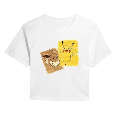 Женская укороченная футболка с рисунком 