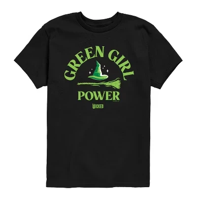 Футболка с коротким рукавом и графическим рисунком Green Girl Power черного цвета