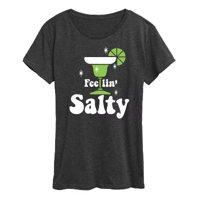 Женская футболка с коротким рукавом Feelin Salty с графическим рисунком heather charcoal