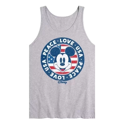 Мужская майка Disney Americana с принтом, серый меланж