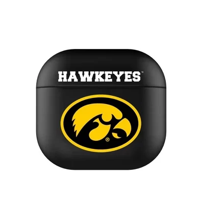 Чехол Keyscaper для AirPods 4 с эмблемой Iowa Hawkeyes, черный