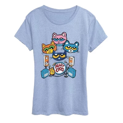 Женская футболка с коротким рукавом и рисунком кота Пита - Alley Cats Heads