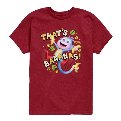 Футболка для мальчиков - Dora The Explorer - Thats Bananas с коротким рукавом и рисунком, красная
