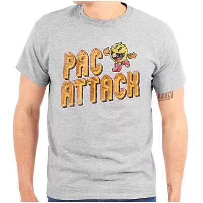 Ретро Аркадная игра PACMAN Pac Attack с графической футболкой для мужчин или женщин, лицензированная