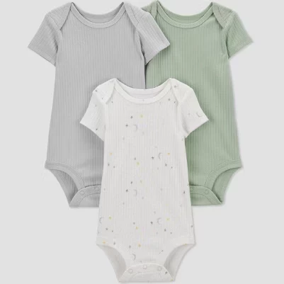 Боди 3pk® для маленьких мальчиков - Серый/зеленый/белый