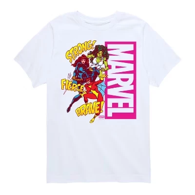 Женская футболка со звуковыми эффектами Super Hero Women с коротким рукавом и графическим рисунком белого цвета