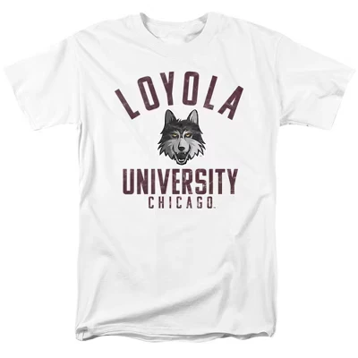 Мужская футболка NCAA Лойола Чикаго, лого, серый меланж