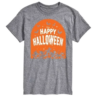 Мужская футболка с коротким рукавом Happy Halloween Tombstone и графическим рисунком athletic heather