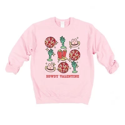 Женский свитшот Simply Sage Market Cowgirl Valentine, розовый