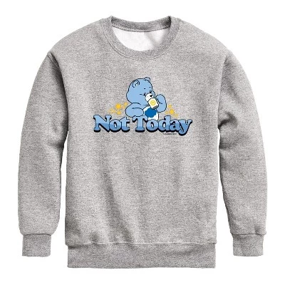 Флисовая толстовка с длинным рукавом и рисунком Grumpy Bear Not Today athletic heather