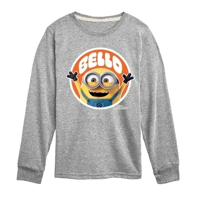 Лонгслив для мальчиков Minions Hello Bello, серый