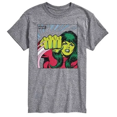 Men's -  - She-Hulk Comic Panel Short Sleeve Graphic T-Shirt athletic heather
