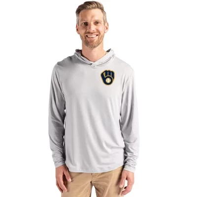 Береговая линия Milwaukee Brewers Epic Comfort - переработанная мужская рубашка с капюшоном из бетона