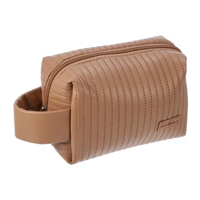 Косметичка Unique Bargains из экокожи, коричневая