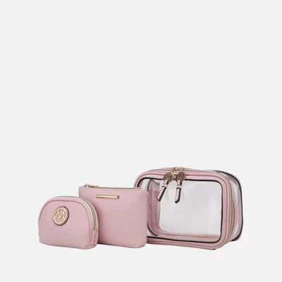 Женский набор косметичек MKF Collection Laura, 10 пр., розовый