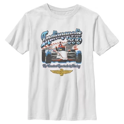 Футболка с хромированным логотипом Boys The Greatest Spectacle in Racing белого цвета