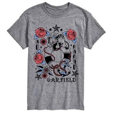 Мужская футболка с коротким рукавом и графическим рисунком Tattoo Flash athletic heather