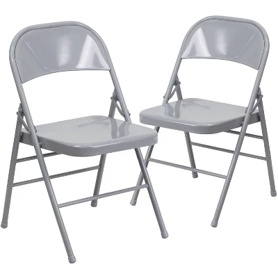 Складные стулья Flash Furniture Hercules, 2 шт., серые